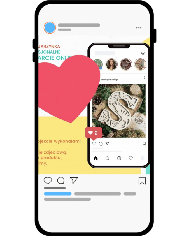 Obrazek stanowi przedstawienie portfolio tworzonych grafik. Wirtualne wsparcie oferuje Anna Jarzynka - wirtualna asystnetka