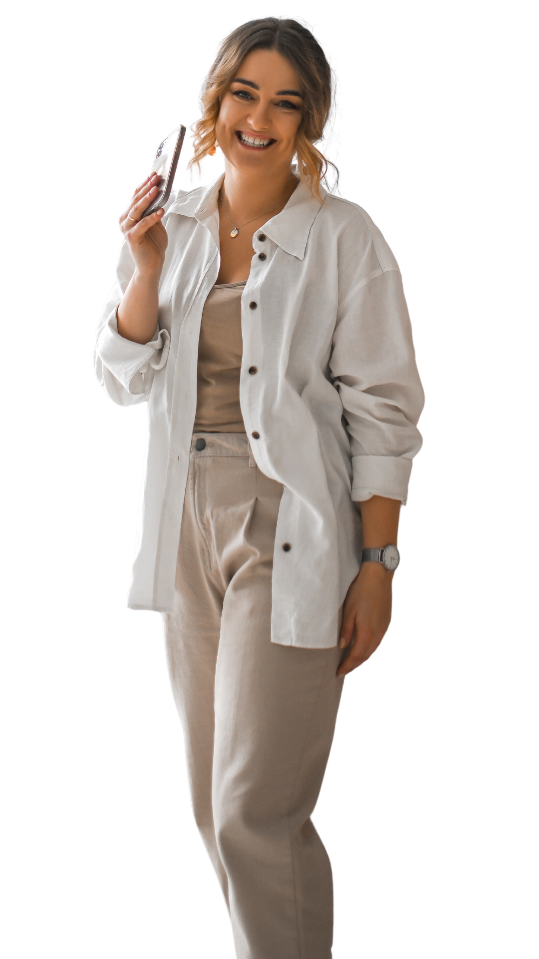 anna jarzynka rozmawia przez telefon z klientem, przedsiebiorcą który poytrzebuje wsparcia online